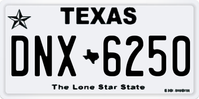 TX license plate DNX6250