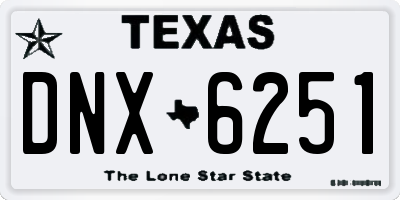 TX license plate DNX6251