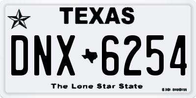 TX license plate DNX6254