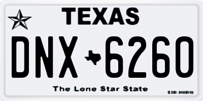 TX license plate DNX6260