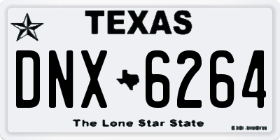 TX license plate DNX6264