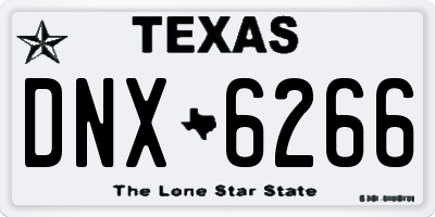 TX license plate DNX6266