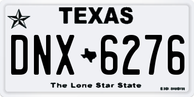 TX license plate DNX6276