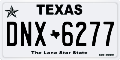 TX license plate DNX6277