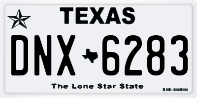 TX license plate DNX6283