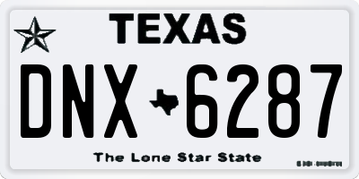 TX license plate DNX6287