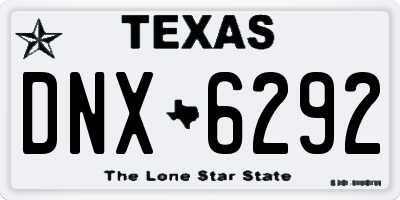 TX license plate DNX6292