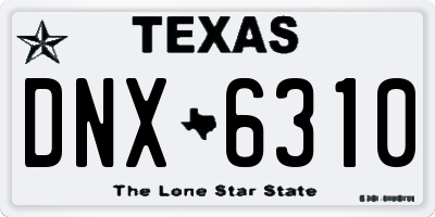 TX license plate DNX6310