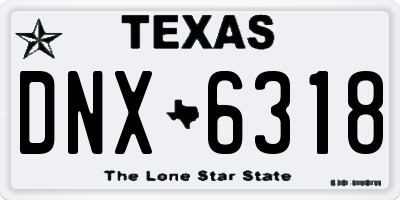 TX license plate DNX6318