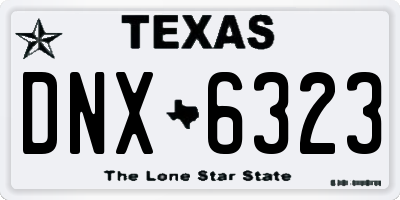 TX license plate DNX6323