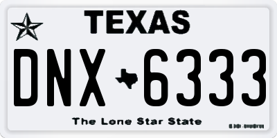 TX license plate DNX6333