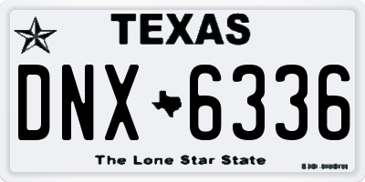 TX license plate DNX6336