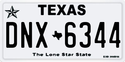 TX license plate DNX6344