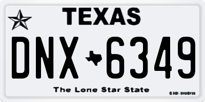 TX license plate DNX6349