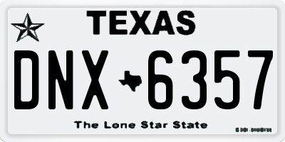 TX license plate DNX6357