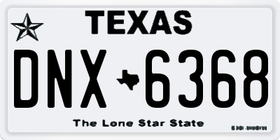 TX license plate DNX6368