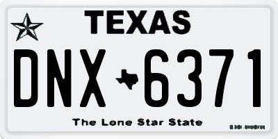 TX license plate DNX6371