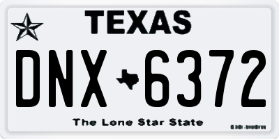 TX license plate DNX6372
