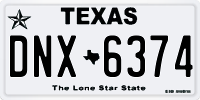 TX license plate DNX6374