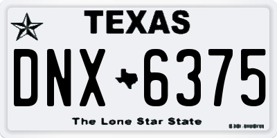 TX license plate DNX6375