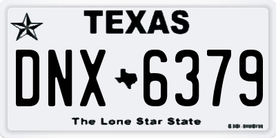 TX license plate DNX6379