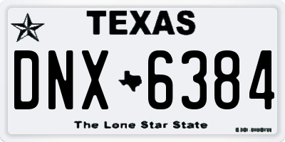 TX license plate DNX6384