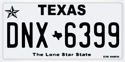 TX license plate DNX6399