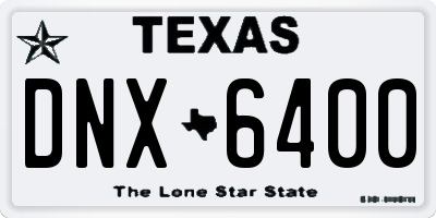 TX license plate DNX6400