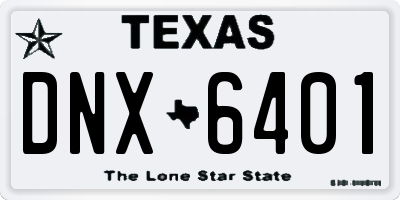 TX license plate DNX6401