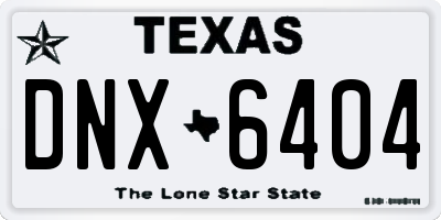 TX license plate DNX6404