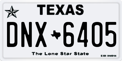 TX license plate DNX6405