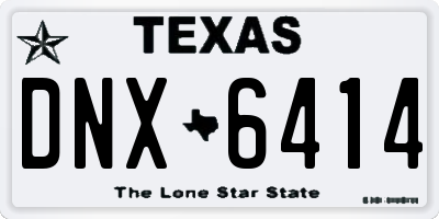 TX license plate DNX6414