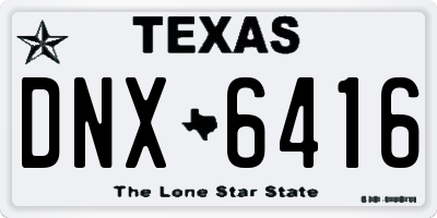 TX license plate DNX6416