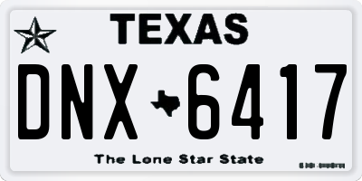 TX license plate DNX6417