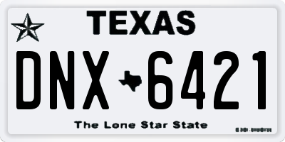 TX license plate DNX6421