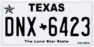 TX license plate DNX6423