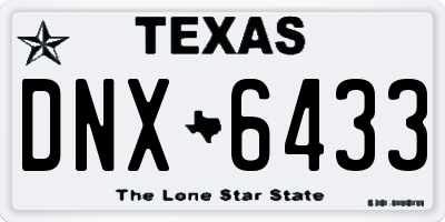 TX license plate DNX6433