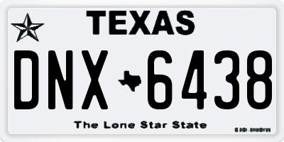 TX license plate DNX6438