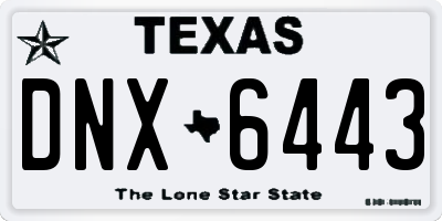 TX license plate DNX6443