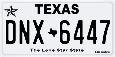 TX license plate DNX6447