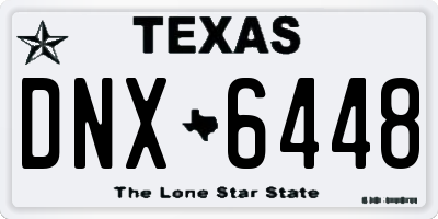 TX license plate DNX6448
