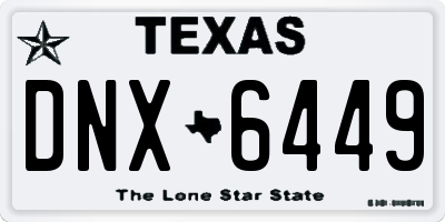 TX license plate DNX6449