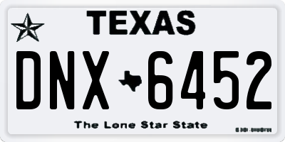 TX license plate DNX6452