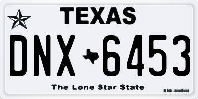 TX license plate DNX6453