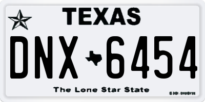 TX license plate DNX6454