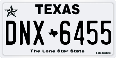 TX license plate DNX6455