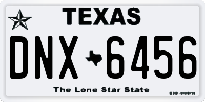 TX license plate DNX6456