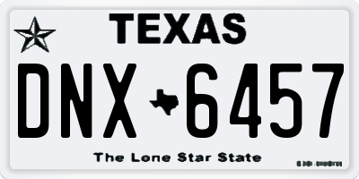 TX license plate DNX6457