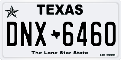 TX license plate DNX6460