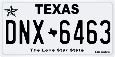 TX license plate DNX6463